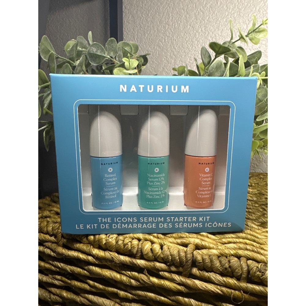 Naturium‎ The Icons Serum Starter Kit Vitamin C Niacinamide Retinol 3x 0.5oz NEW